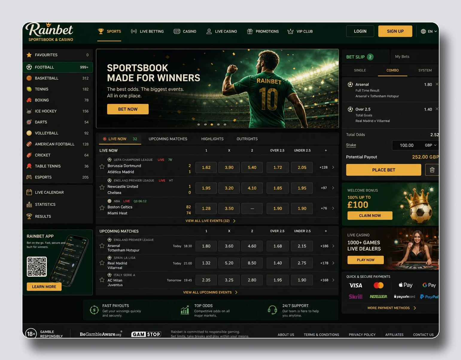 Rainbet — casas de apuestas fuera de españa